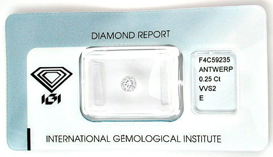 Foto 1 - Diamant, IGI, 0.25ct VVS2 River Hochfeines Weiss, D5610
