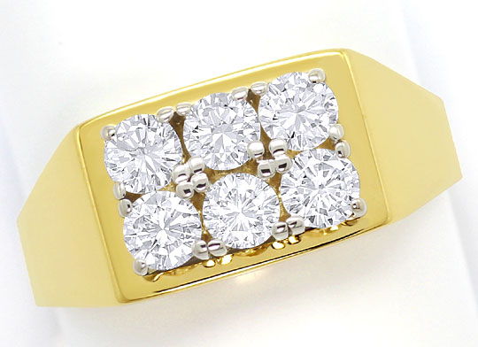 Foto 2 - Diamantring mit 1ct Lupenreinen Brillanten Bicolor Gold, S3366