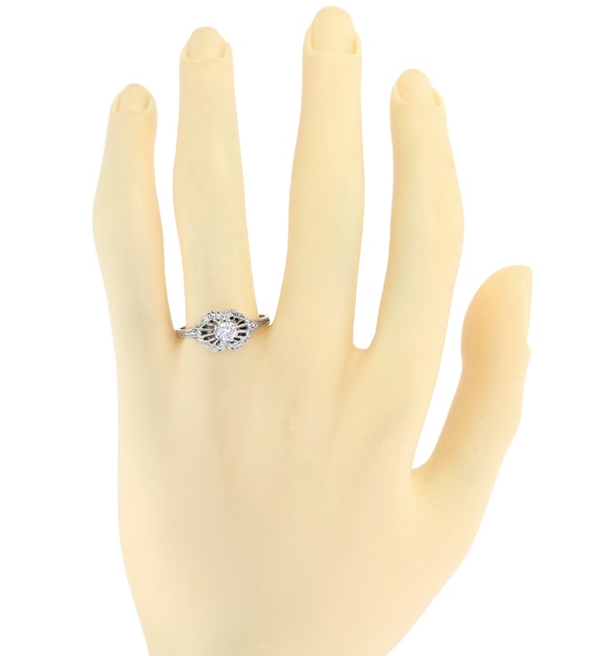 Foto 4 - Filigraner Damenring Diamanten 18K Weißgold, S5664