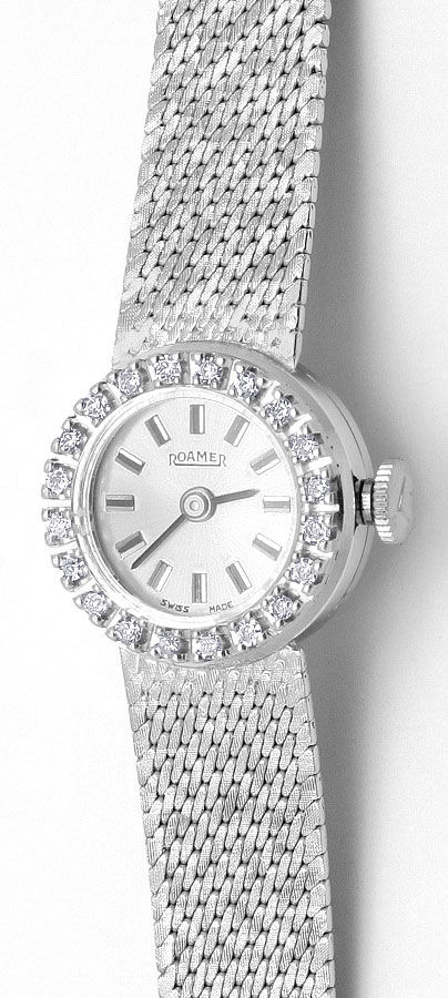 Foto 2 - Roamer Damen Diamanten-Weißgold-Armband Uhr River 14K, U1599