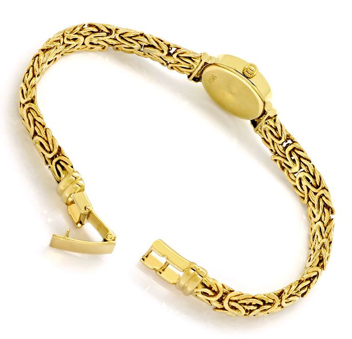 Foto 4 - Firetti Damenuhr Goldarmband im Königsketten Muster 14K, U2528